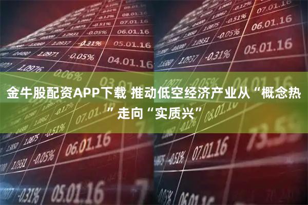 金牛股配资APP下载 推动低空经济产业从“概念热”走向“实质兴”